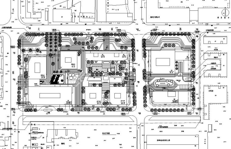 现代风格商业广场设计资料下载-[广东]立润现代风格富达商业广场建筑施工图设计（CAD）