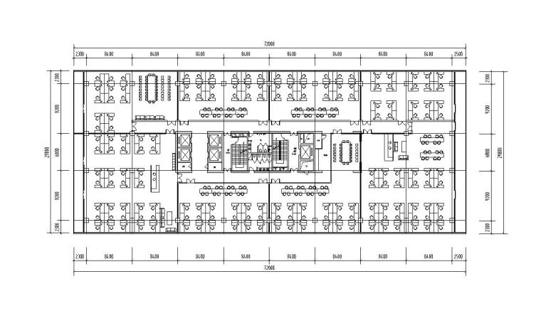 [广东]立润现代风格富达商业广场建筑施工图设计（CAD）-2#平面图一