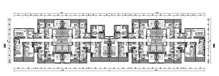 [广东]立润现代风格富达商业广场建筑施工图设计（CAD）-住宅平面图