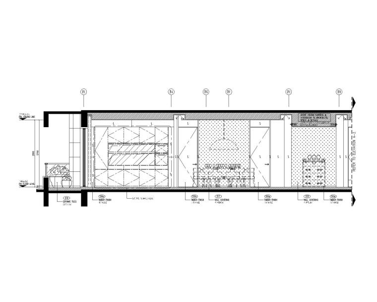 [广东]LTW--广州雅居乐样板间C2户型室内装修施工图（现代风格三居室）-6立面图A