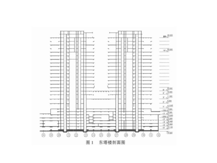 北京天元港国际中心资料下载-[论文]北京财源国际中心东塔楼结构设计