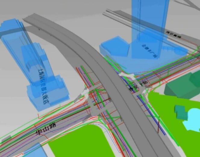 上海地铁BIM应用实践与研究展望（70页，图文丰富）-管线搬迁及道路翻交模拟