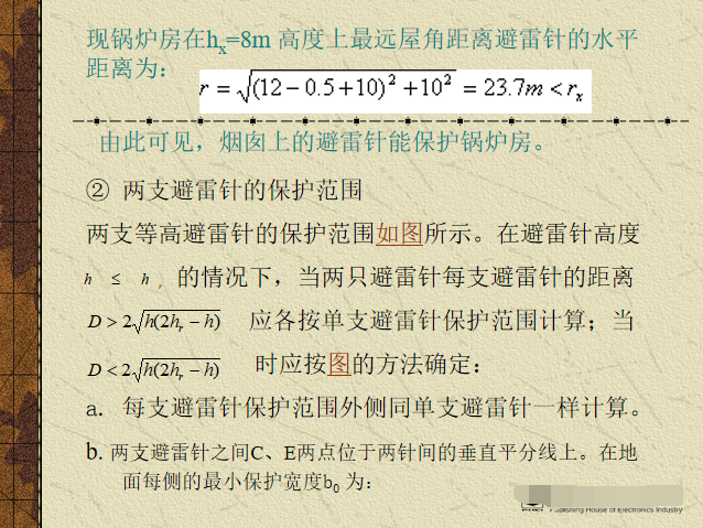 电气安全、防雷和接地  48页-两支避雷针的保护范围