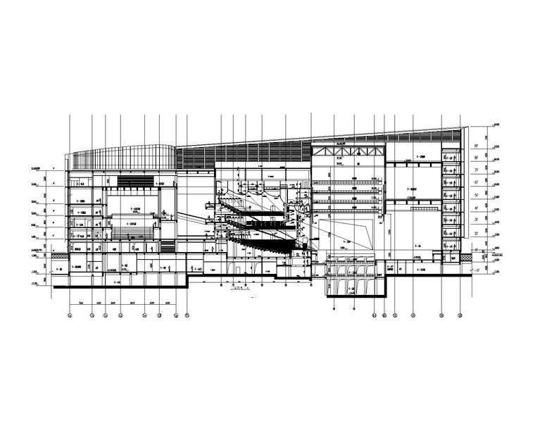 8层框剪结构大剧院建筑结构施工图2016-歌剧院观众厅剖面详图