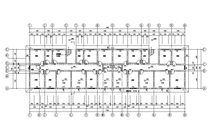 6层花园洋房户型图资料下载-6层2单元每单元2户住宅楼户型图