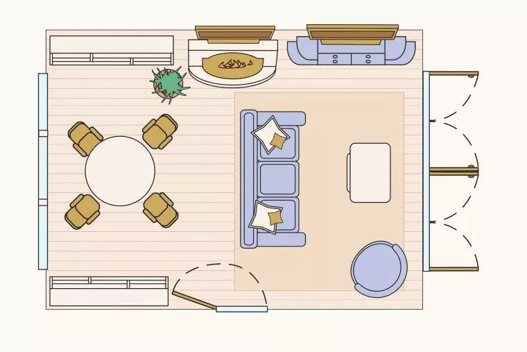 10种完美客厅布局，家一定要有核心区！（文末附精选资料65套）_9