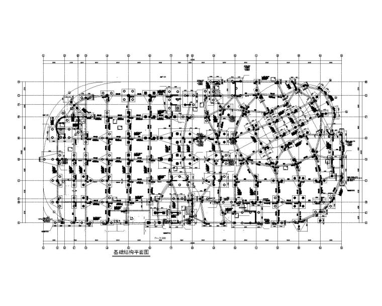 阜阳市规划展示馆资料下载-框剪结构科技与规划馆建筑结构施工图