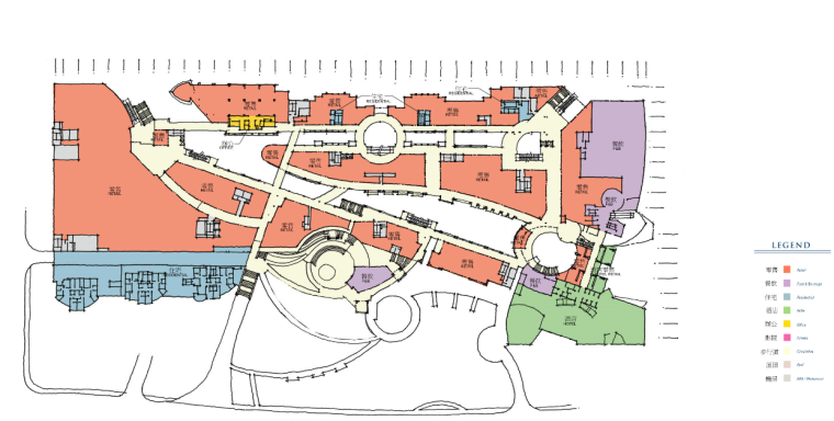 [上海]开元地知名地产广场规划及商业建筑设计文本-04二层平面图