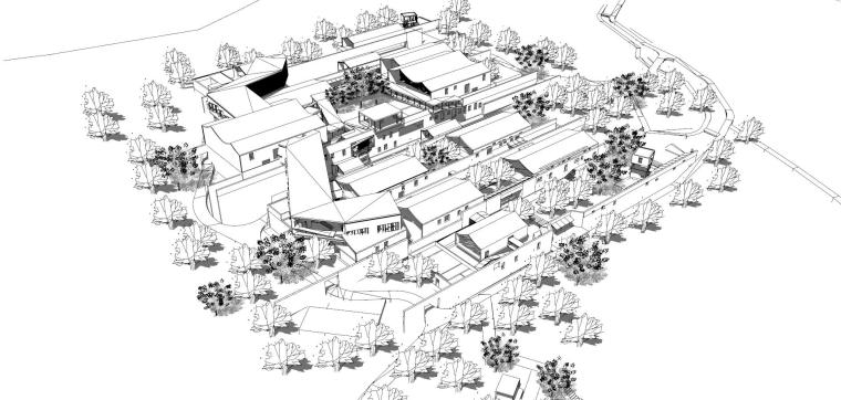 十里长廊规划文本资料下载-宁海十里红妆博物馆建筑模型设计-中式风格
