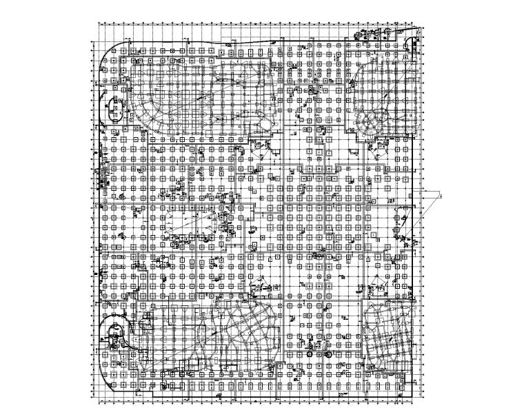 冬宫混合商业建筑资料下载-地下2层文化广场（商业配套）建筑结构图