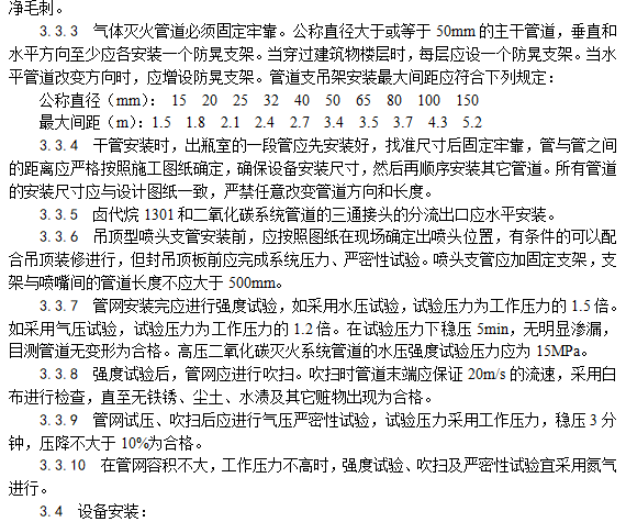 二氧化碳气体灭火施工方案资料下载-室内气体消防灭火系统安装工艺