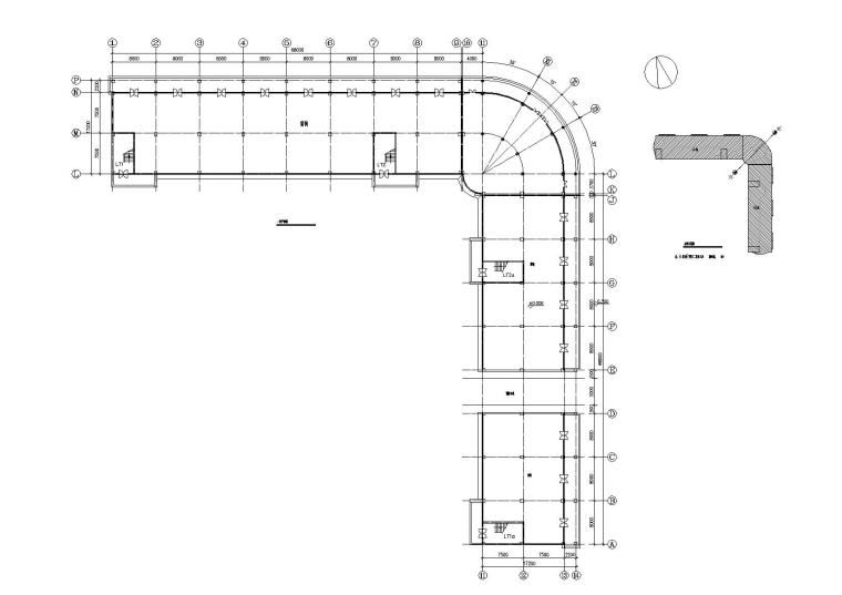 [广东]L型宿舍楼建筑施工图（含效果图）-07总一层平面图