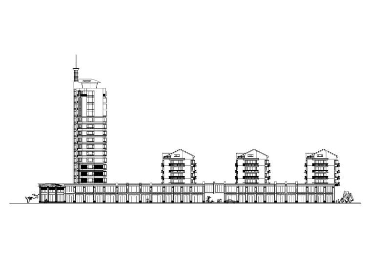 居住区建筑设计规范资料下载-[江苏]京润国际花园居住区住宅建筑方案图