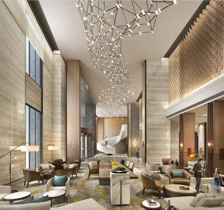 2室内效果图资料下载-重庆国际酒店室内设计方案+效果图丨76P​