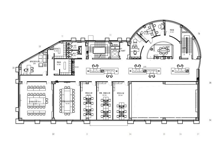 办公室施工图ccd格式资料下载-美盛北龙台1900㎡销售中心施工图+官方摄影