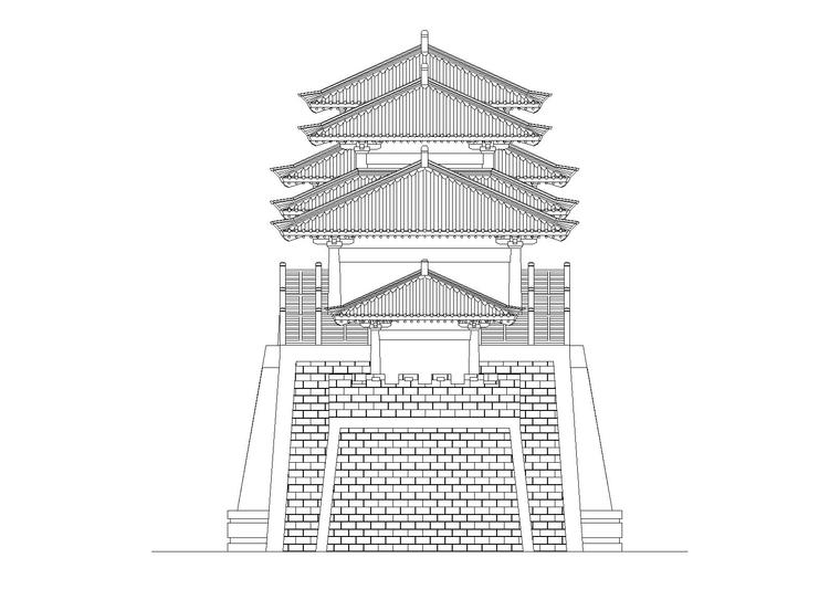 王宫城门楼建筑施工图(cad)-中国古建-筑龙建筑设计论坛