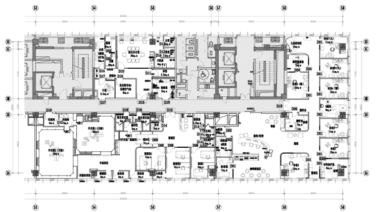 杭州西子国际仁树诊所门诊部社区医院施工图-平面布置图