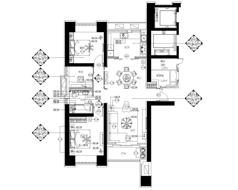 门市房建筑图纸资料下载-大连滨海新区海洋公园两居室样板房施工图