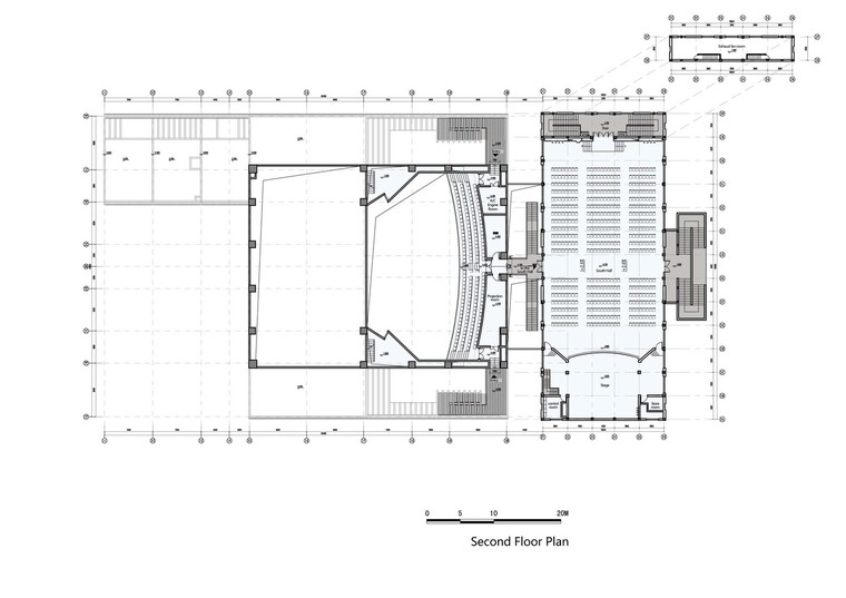 上海复旦大学湘辉厅建筑-Second_Floor_Plan