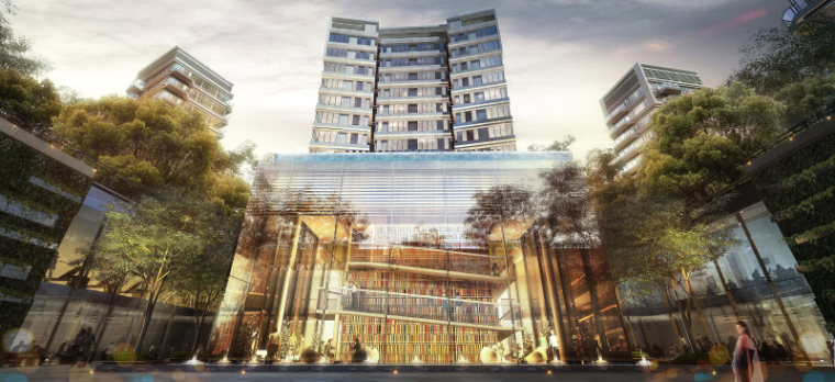 上海敬老院改造资料下载-[上海]现代风格居住区建筑模型设计