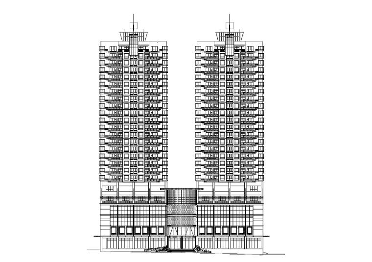 长沙一级建造师考试资料下载-[湖南]长沙商业商务住宅综合大厦建筑施工图