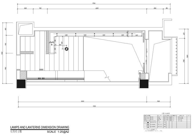 [贵阳]俊发loft办公室装饰施工图+实景拍摄-灯具尺寸图