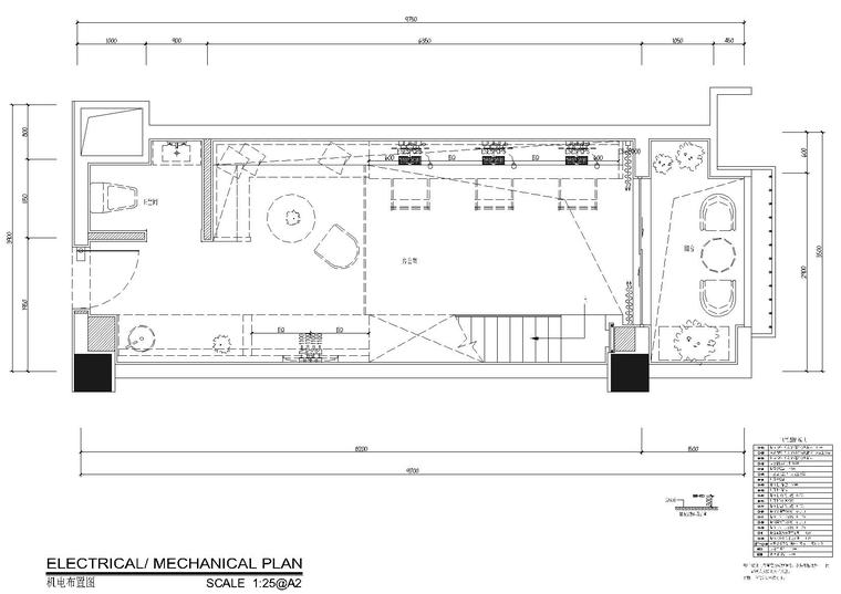 [贵阳]俊发loft办公室装饰施工图+实景拍摄-机电布置图