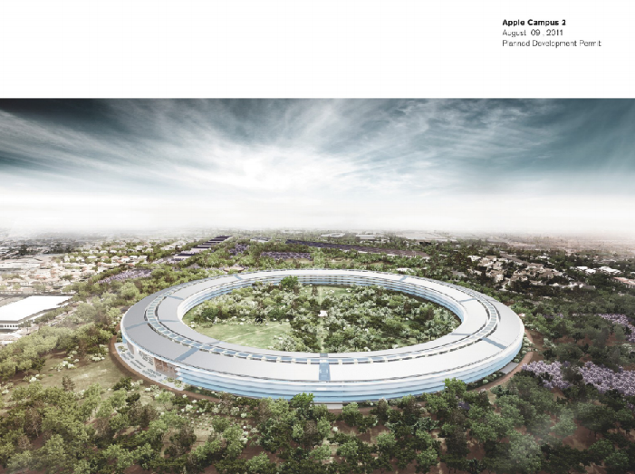 奔驰总部建筑设计资料下载-苹果新总部建筑设计(分析图参考)