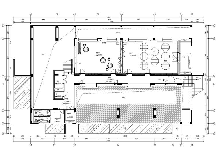 东仓建设-时代天荟会所摄影+CAD全套施工图-二层平面布置图