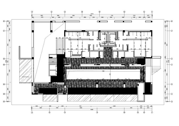 东仓建设-时代天荟会所摄影+CAD全套施工图-首层天花造型尺寸图