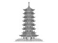 [广西]桂林七层仿古佛塔建筑施工图（CAD）