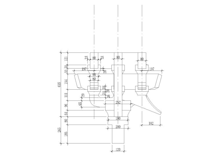 [广西]桂林七层仿古佛塔建筑施工图（CAD）-四铺作斗拱平身科剖面图