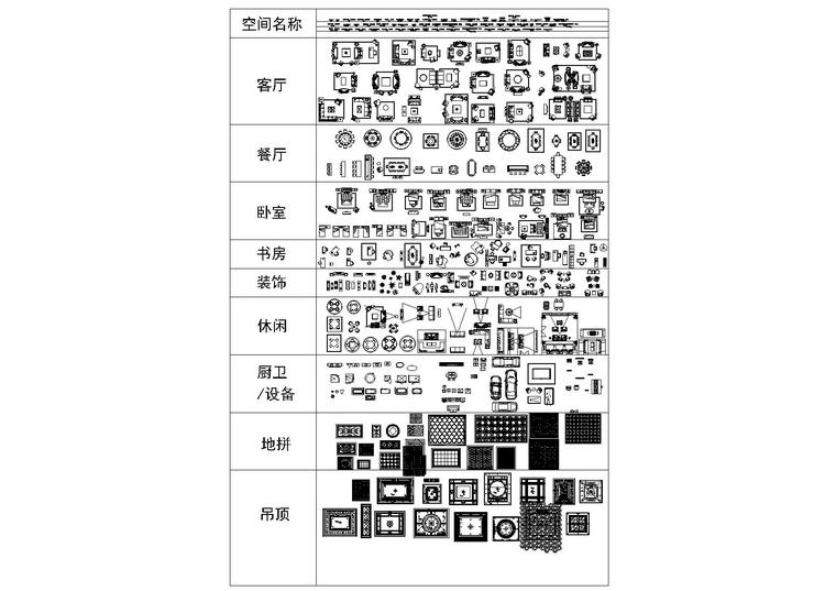 [08]戴昆专用CAD模块合辑丨40.6M-戴昆专用平面图块