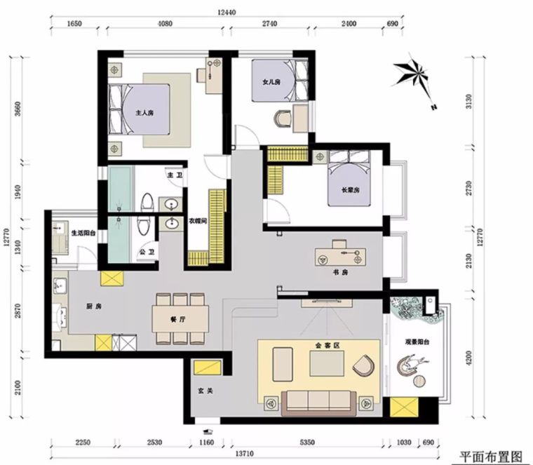 大理石的电视墙资料下载-147㎡现代轻奢，时尚与古典，交织出高档华