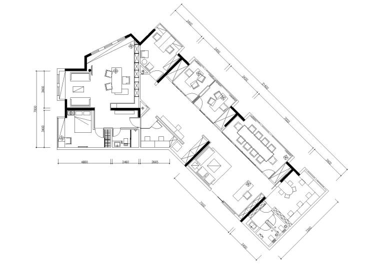 五室三厅装修效果图资料下载-[武汉]融海投资办公室设计施工图+效果图