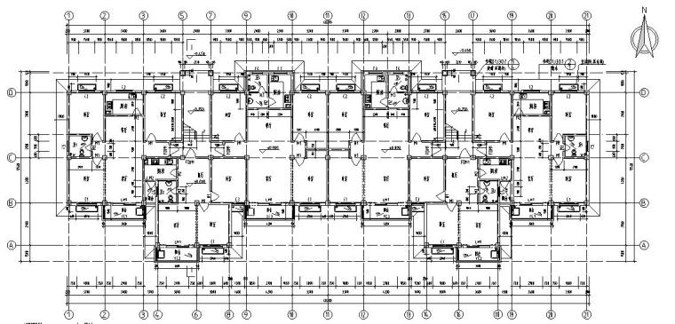 照料中心设计图资料下载-6层2单元每单元3户住宅楼设计图