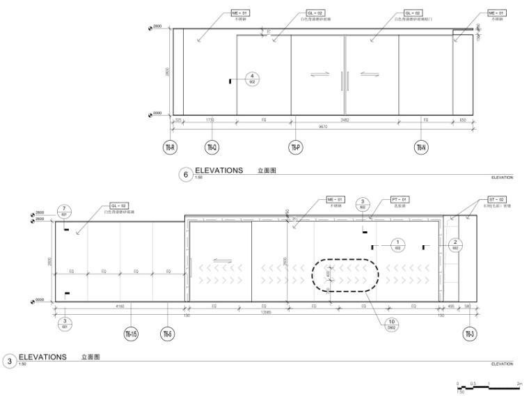 大冲知名地产城展示区全套施工图+效果图+物料书-知名地产城公建区展示区立面图（3）