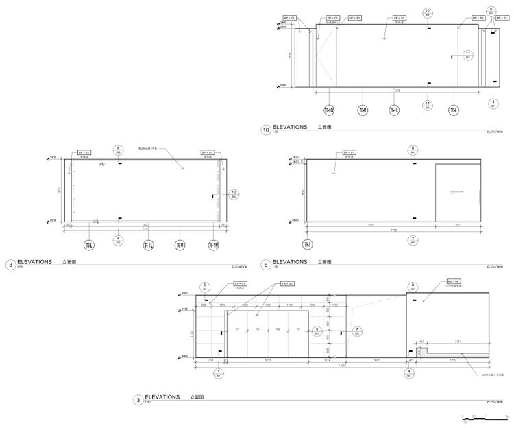 大冲知名地产城展示区全套施工图+效果图+物料书-知名地产城公建区展示区立面图（2）