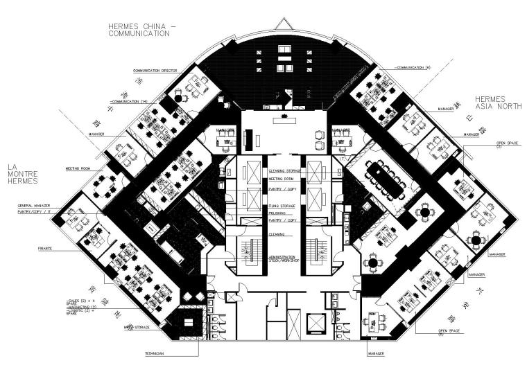 五室三厅装修效果图资料下载-[上海]上海办公室丨效果图+施工图+PDF说明