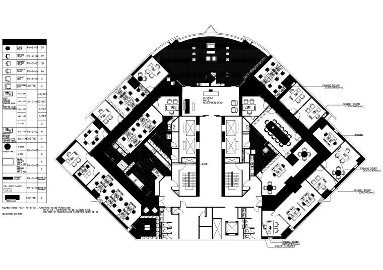 [上海]上海办公室丨效果图+施工图+PDF说明-家具布置图