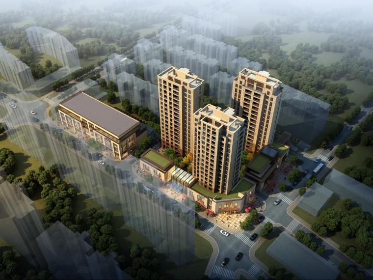 绿地新时代购物中心资料下载-[上海]闸北绿地·星晖新古典风格建筑模型