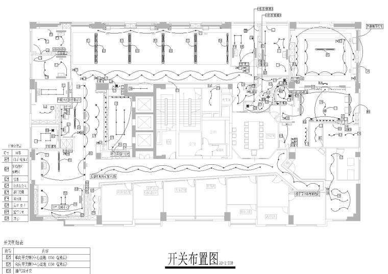 [福建]凯隆地产CAD施工图+效果图-开关布置图