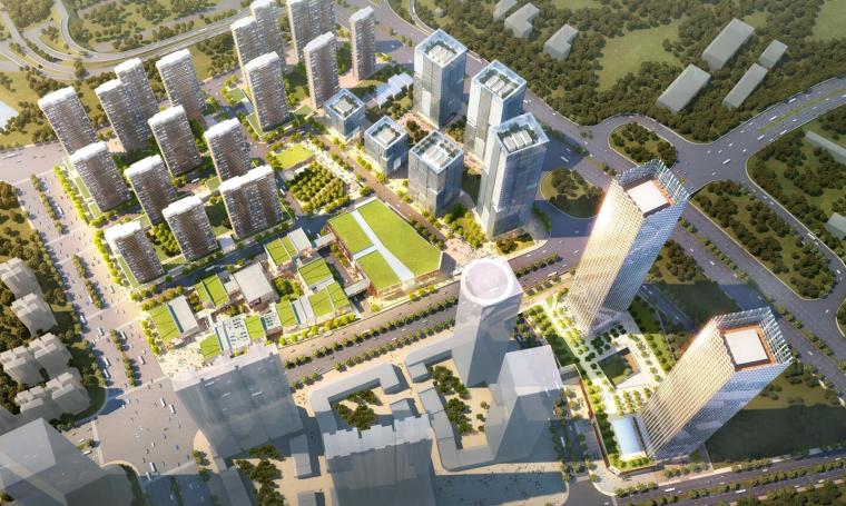 南宁绿地中央广场视频资料下载-[广西]现代风格中央广场建筑模型设计