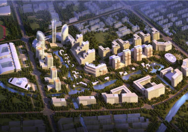 日本新宿区CBD规划设计资料下载-[天津]西青区杨柳青镇CBD规划设计文本