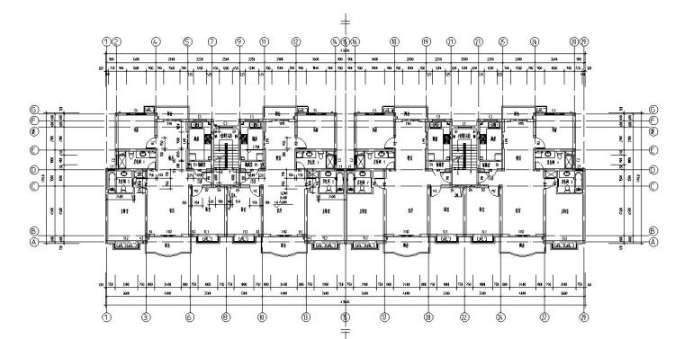 6层单元式住宅楼设计图资料下载-6加1阁楼层2单元每单元2户住宅楼设计图