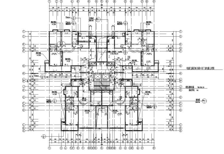 17层户型设计资料下载-28层1楼梯2电梯4户点式住宅楼设计图