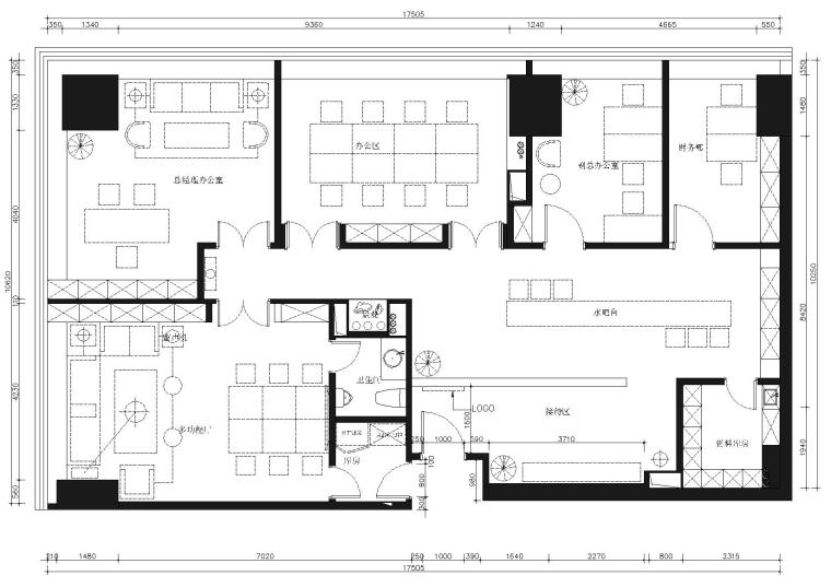 广州市办公室设计资料下载-[广州]云峰投资公司办公室室内施工图+实景