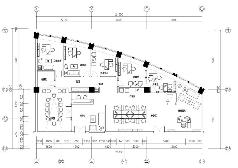 公司装修装饰效果图资料下载-[山东]长福置业有限公司装饰施工图+效果图