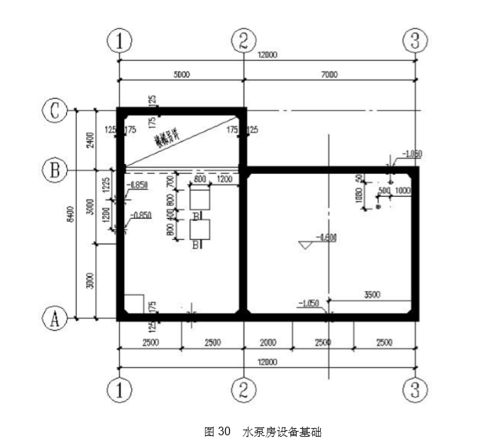 土建筑图纸资料下载-水泵房土建工程建筑和结构施工图