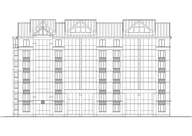 陕西省多层住宅建筑施工图资料下载-坡屋顶一梯两户多层住宅楼建筑施工图